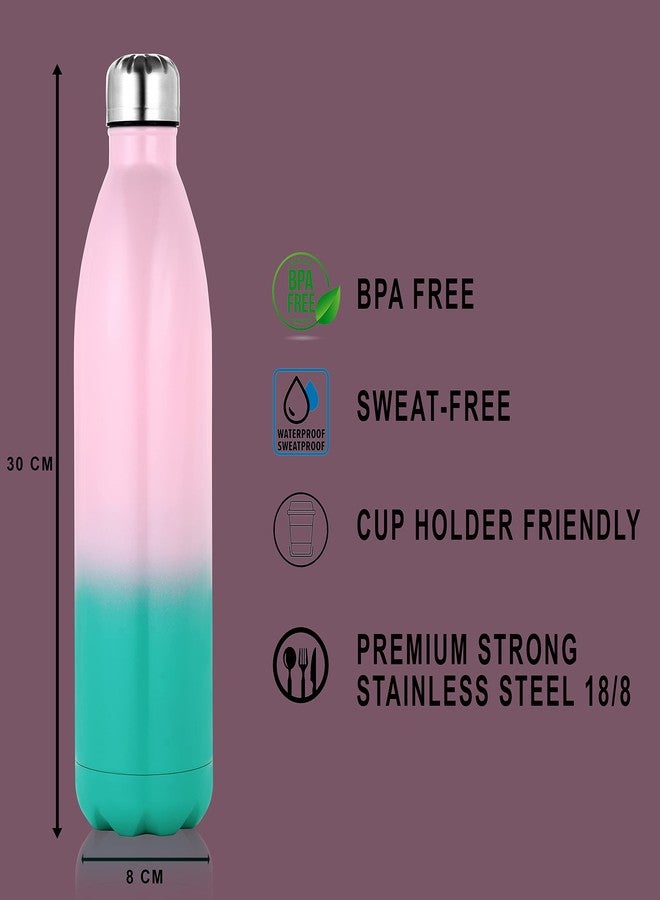 Star Work 1litre Stainless Steel Insulated Water Bottle | Thermosteel | Double Walled Vacuum Flask | 24 Hours Hot Cold | Bpa Free Food Grade | Leak Proof | 304 Grade Steel (1000 ml, Sky-Pink) - Image 4
